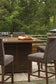 Paradise Trail Outdoor Bar Table and 6 Barstools