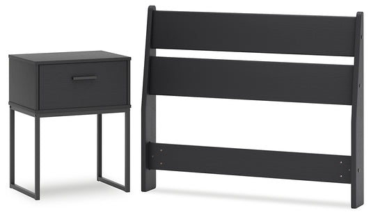 Socalle Twin Panel Headboard with Nightstand