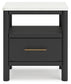 Cadmori Full Upholstered Bed with Mirrored Dresser and 2 Nightstands