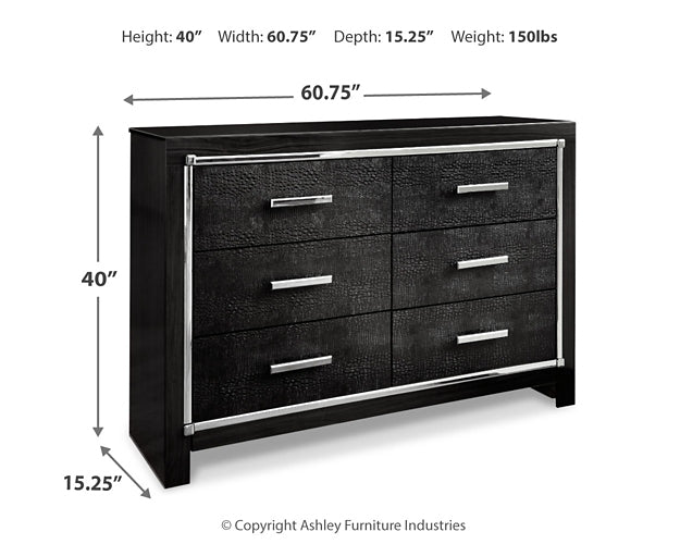 Kaydell Six Drawer Dresser